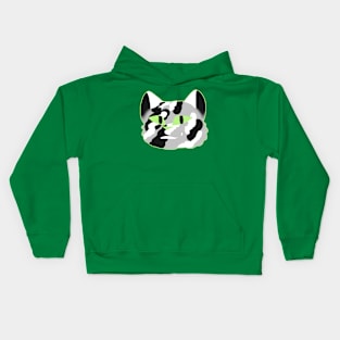 Agender pride cat Kids Hoodie